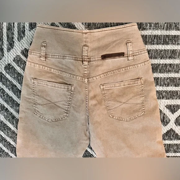 BRUNELLO CUCINELLI Sz 2 The Wrap Straight Jeans Raw Hem Khaki Denim Orig $1495